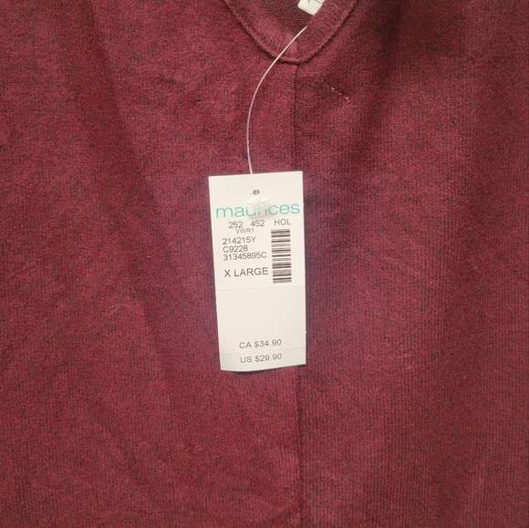 NWT MAURICES BOW BACK TOP SZ XL - Picture 6 of 6